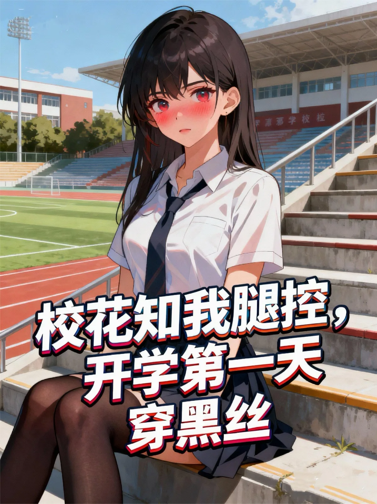 《校花知我腿控，开学第一天穿黑丝》小说封面