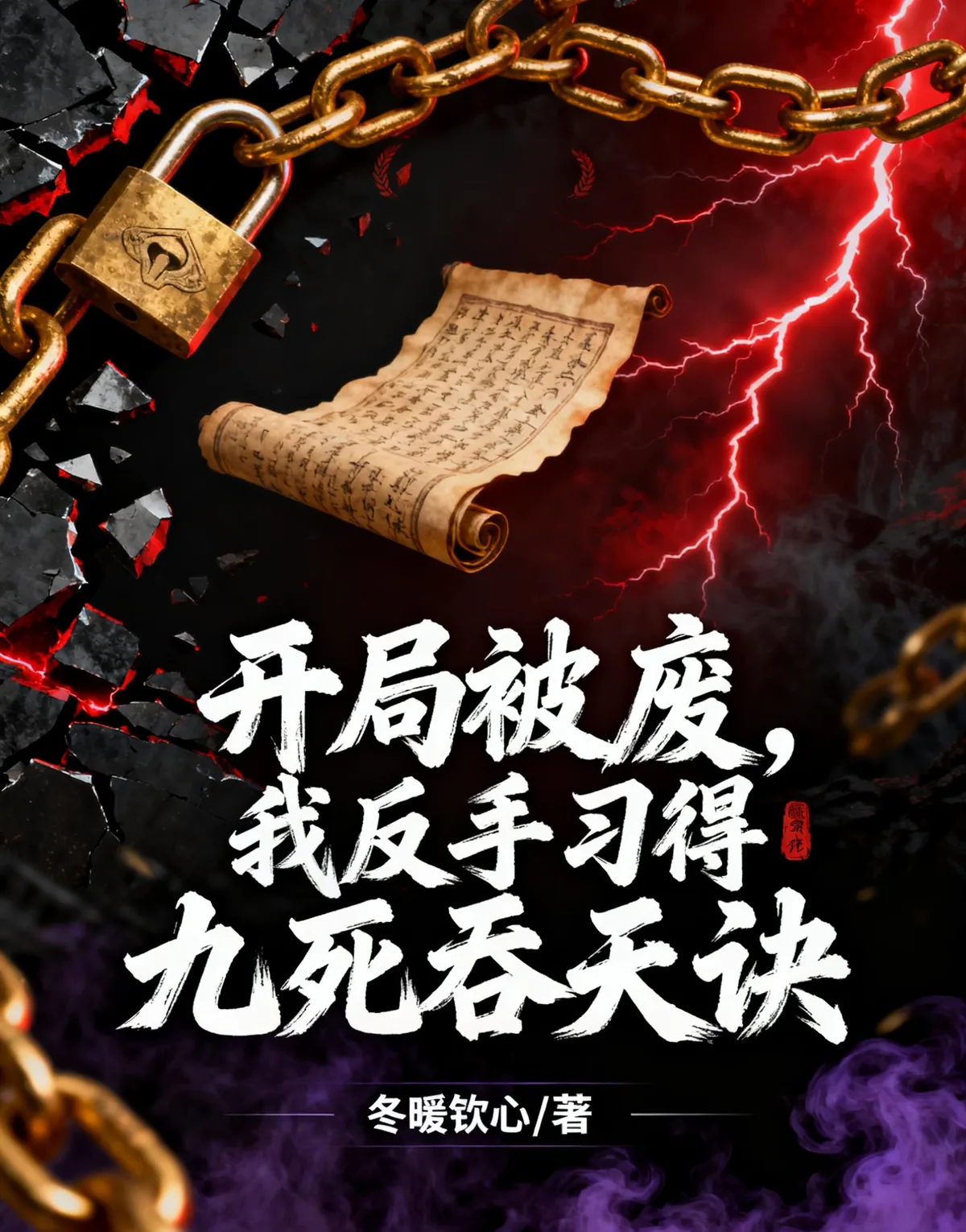 《开局被废，我反手习得九死吞天诀》小说封面